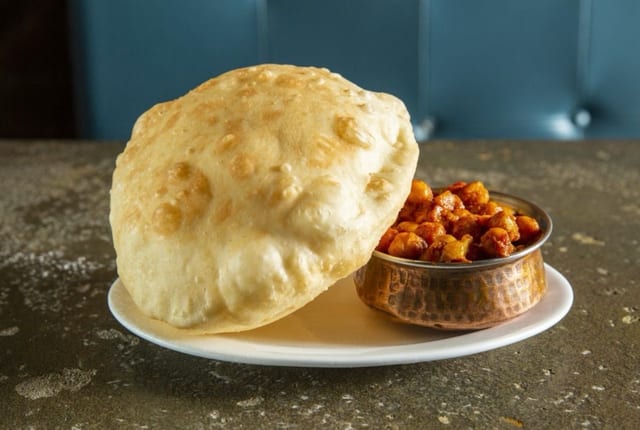Chana Bazi with Poori.