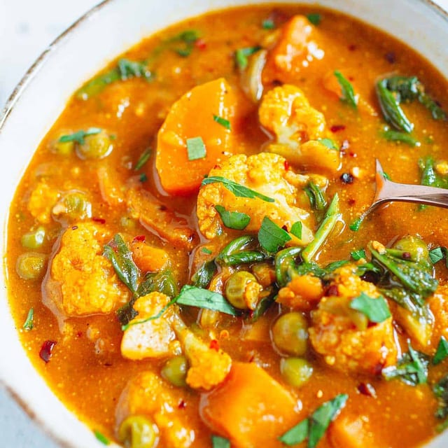 Mixed Vegetable Curry.