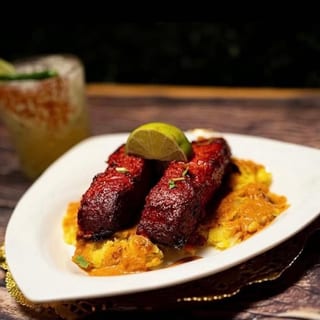 Salmon Tandoori with Aloo Chaat Masala